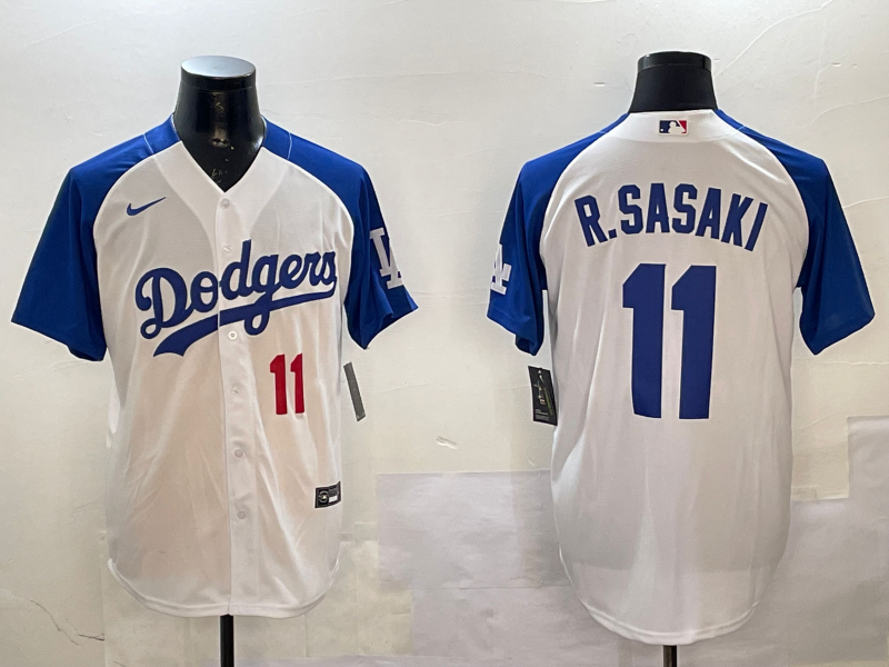 Men Los Angeles Dodgers #11 R Sasaki white 2025 MLB nike jersey style 23->los angeles dodgers->MLB Jersey